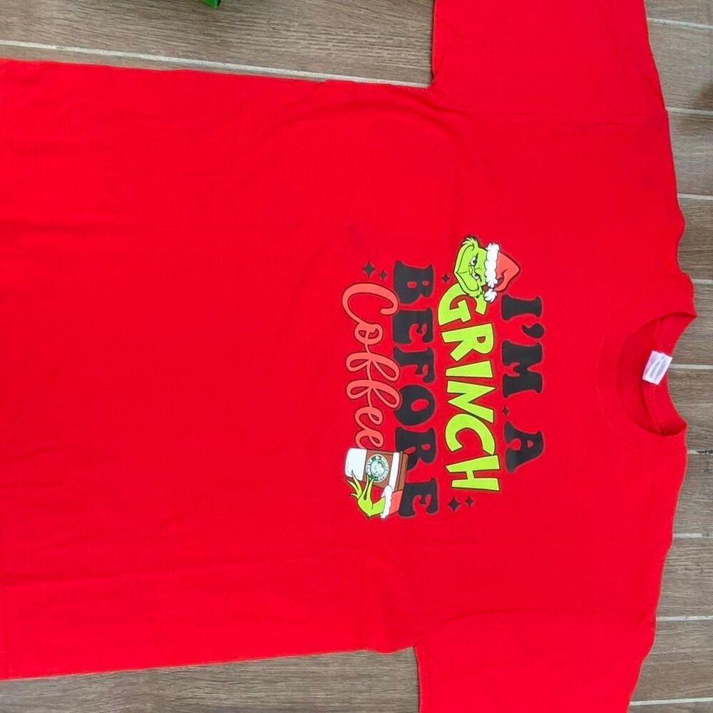 Gildan Grinch coffee Red T-shirt